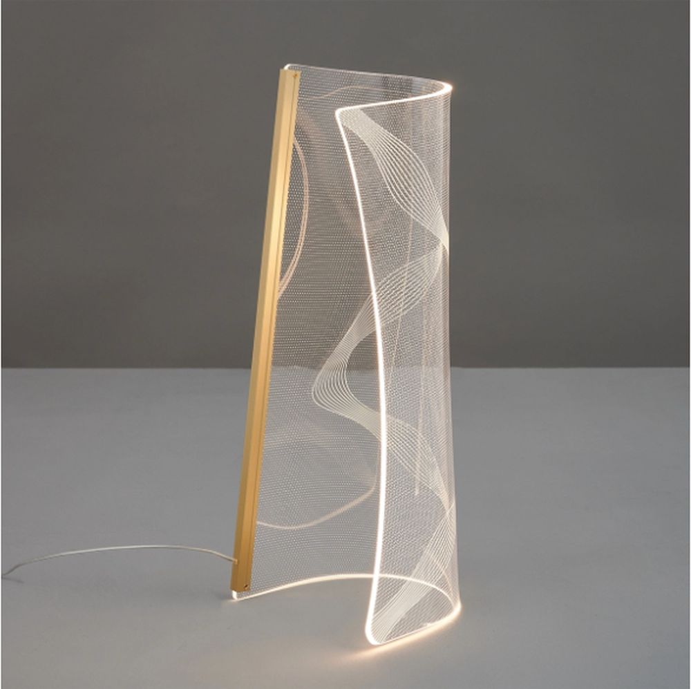 Altavola Design Cortina lampe de table 1x12 W transparent-doré LA103/T_43_gold