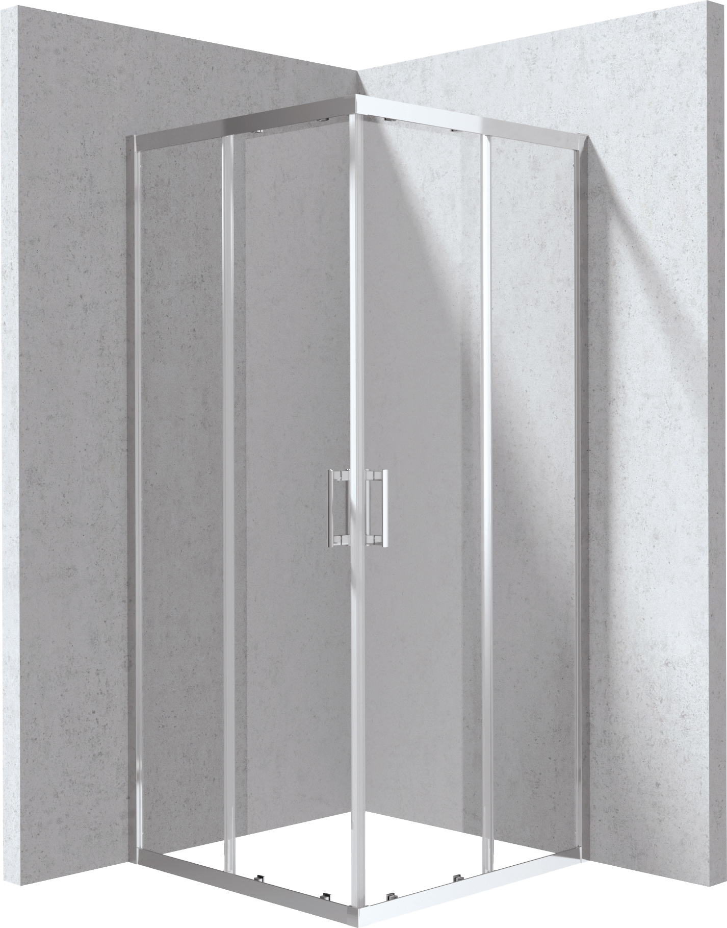 Deante Funkia Evo cabine de douche 90x90 cm carrée chrome brillant/verre transparent KYC_0099P