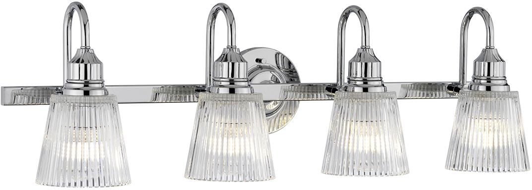 Quintiesse Addison applique murale 4x3 W chrome-transparent QN-ADDISON4-BATH