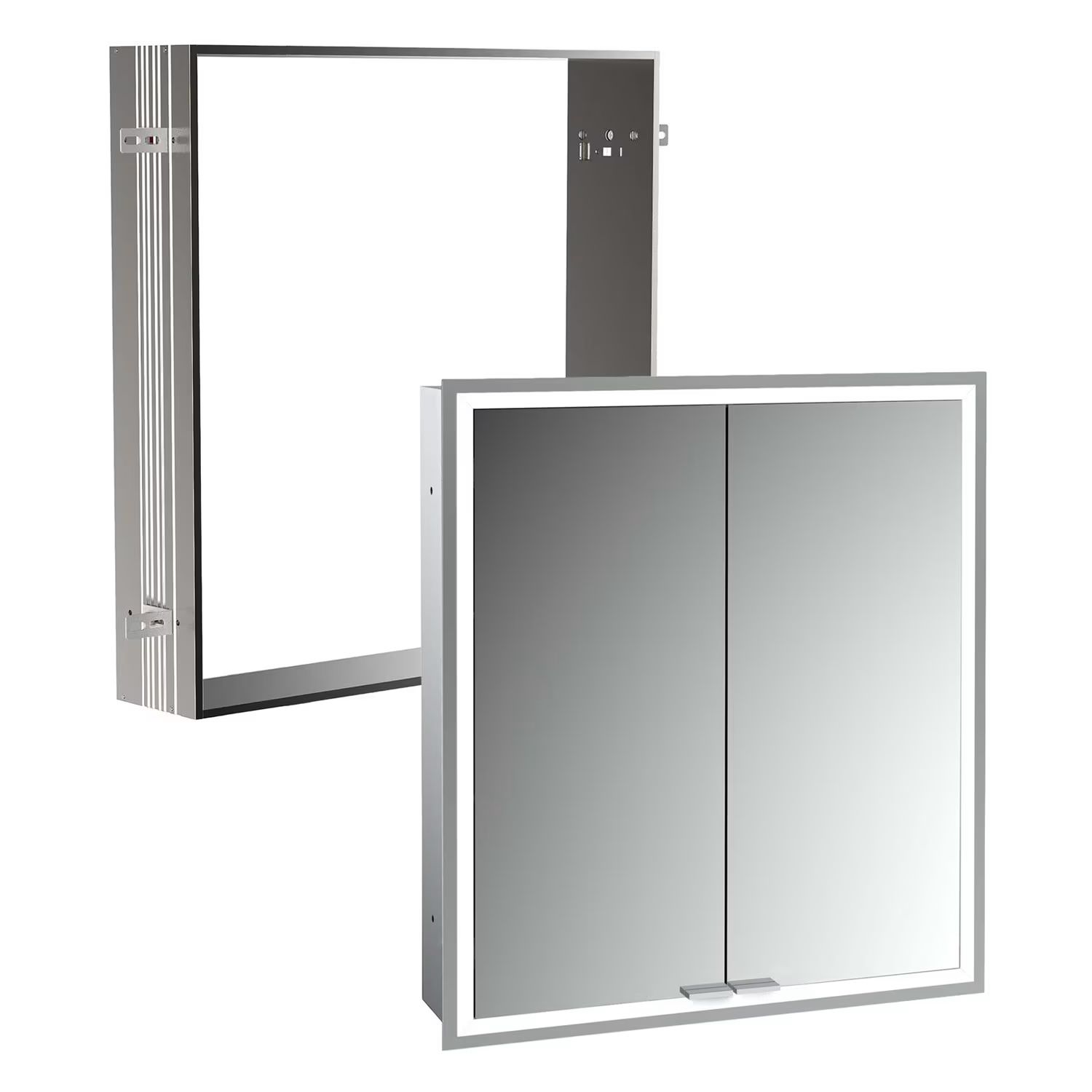 Set armoire Kronenbach Cube 2.0 KB100204CR, cadre pour installation de miroir encastré Kronenbach Cube 2.0 NU1000029NU
