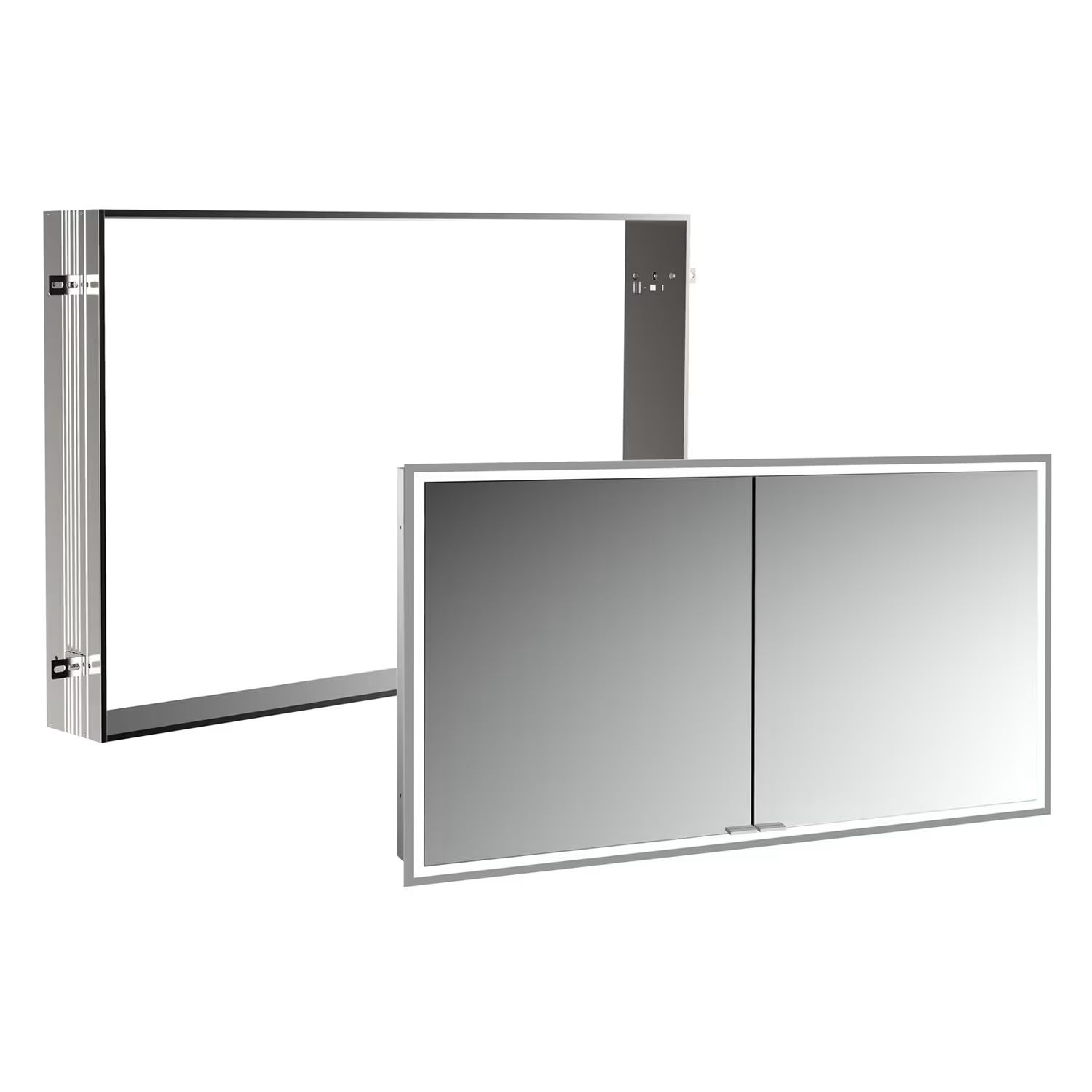 Set armoire Kronenbach Cube 2.0 KB100207CR, cadre pour installation de miroir encastré Kronenbach Cube 2.0 NU1000032NU