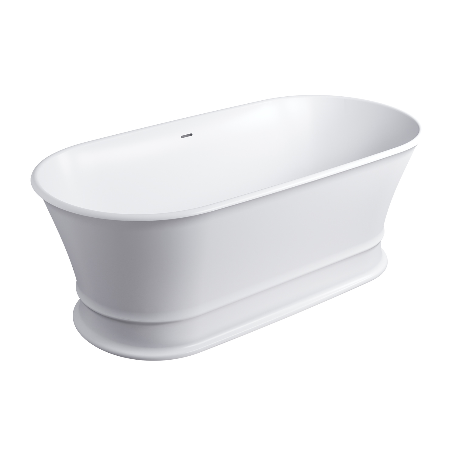 Omnires Classica M+ baignoire autoportante 170x84 cm ovale blanc CLASSICA170WWZPBM