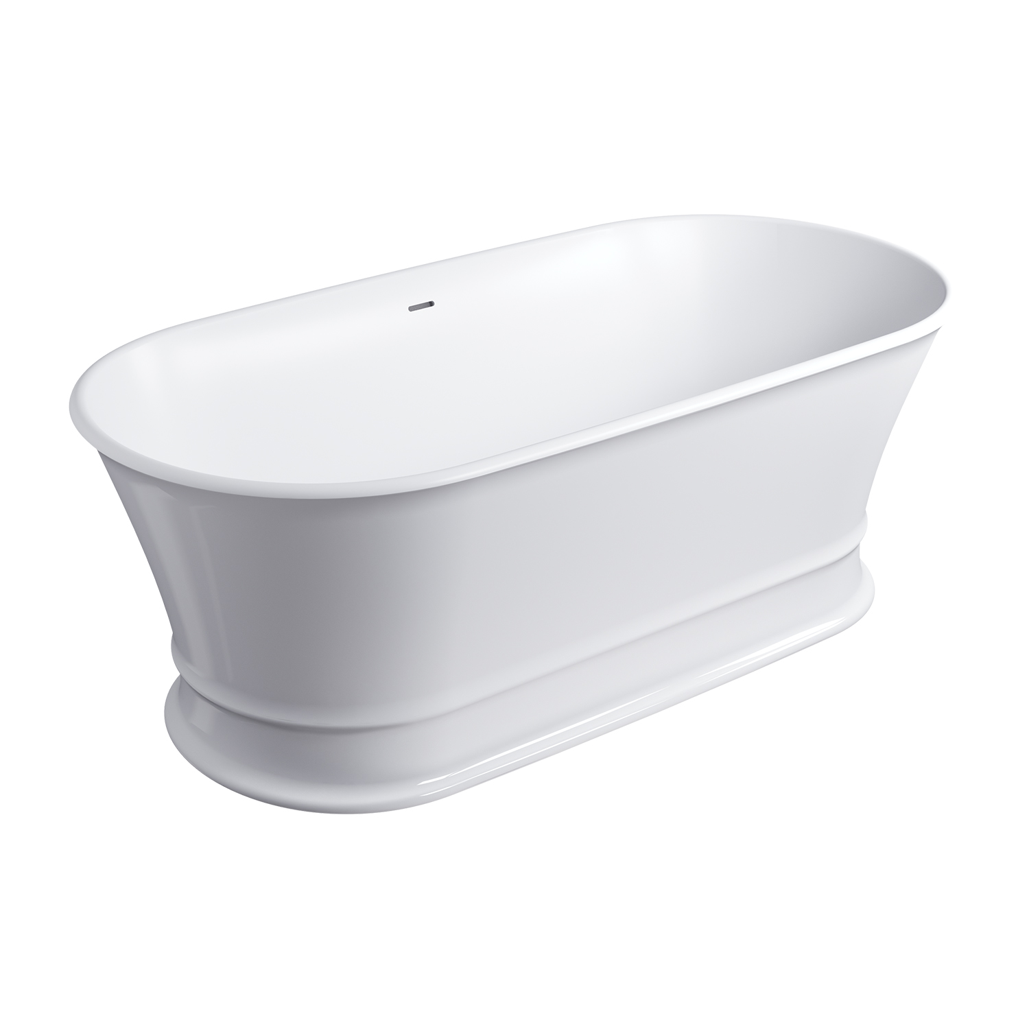 Omnires Classica M+ baignoire autoportante 170x84 cm ovale blanc CLASSICA170WWZPBP