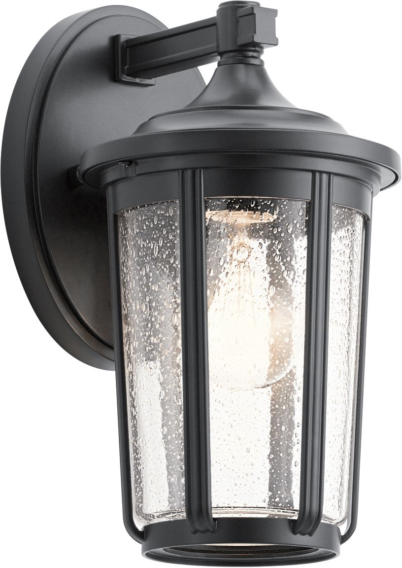 Quintiesse Felixstowe applique murale extérieure 1x60 W noir-transparent QN-FAIRFIELD-M-BK