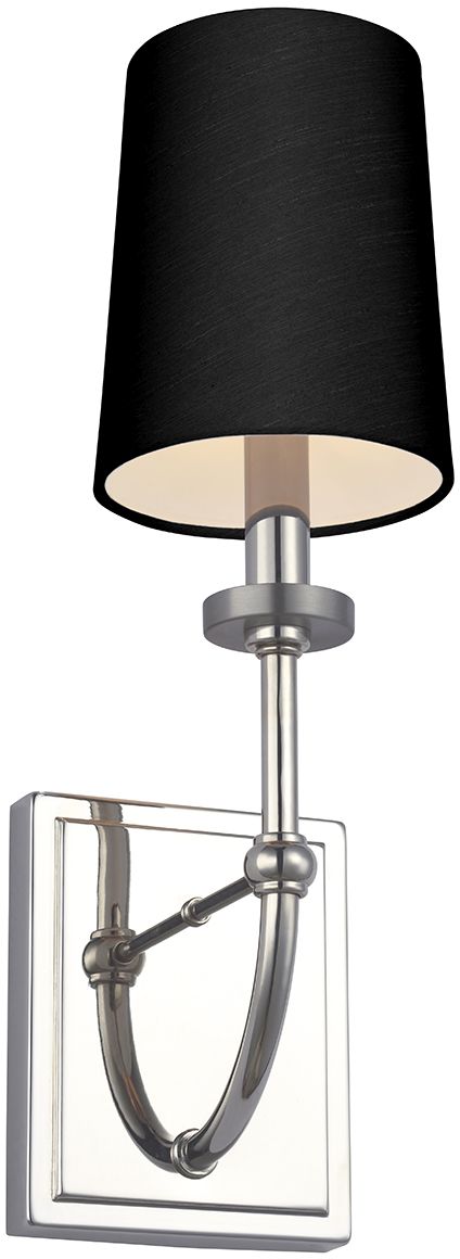 Quintiesse Felixstowe applique murale 1x3 W noir-chrome QN-FELIXSTOWE1-A