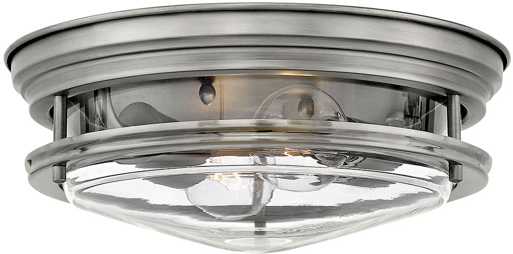 Quintiesse Hadrian plafonnier 2x40 W transparent-nickel QN-HADRIAN-FS-AN-CLEAR