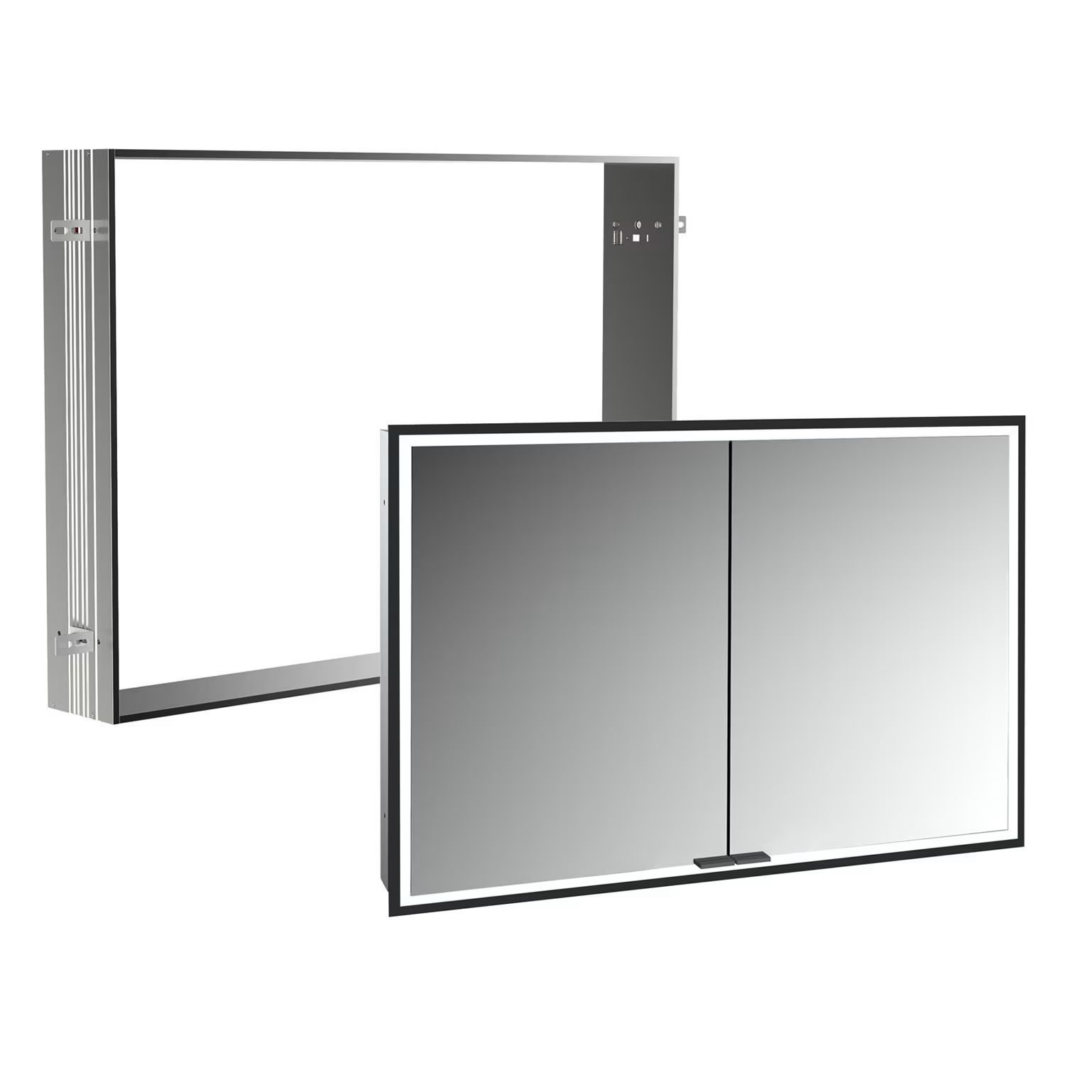 Set armoire Kronenbach Cube 2.0 KB100226MB, cadre pour installation de miroir encastré Kronenbach Cube 2.0 NU1000031NU