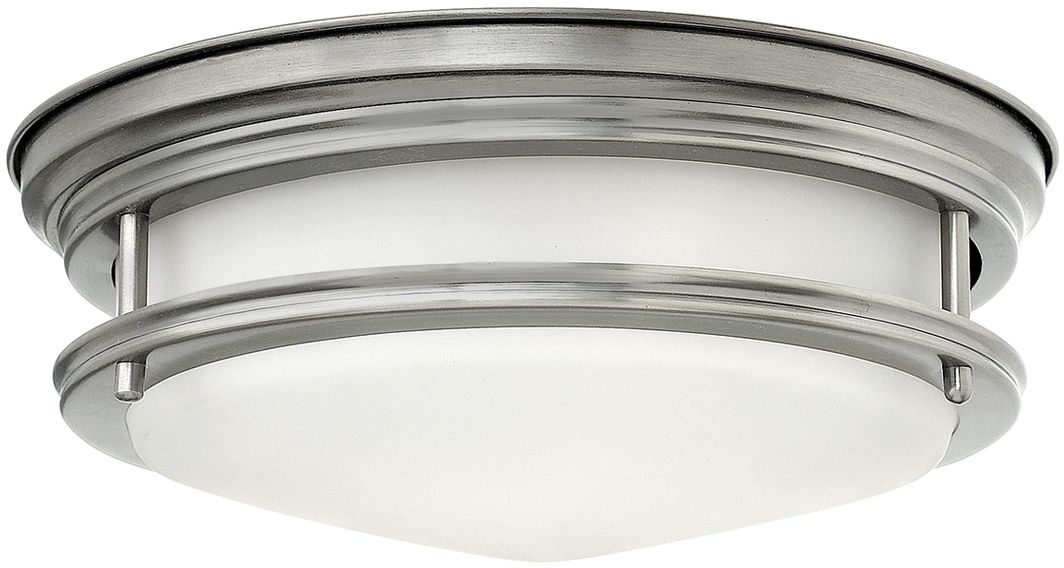 Quintiesse Hadrian plafonnier 2x40 W verre opalisé-nickel QN-HADRIAN-FS-AN-OPAL