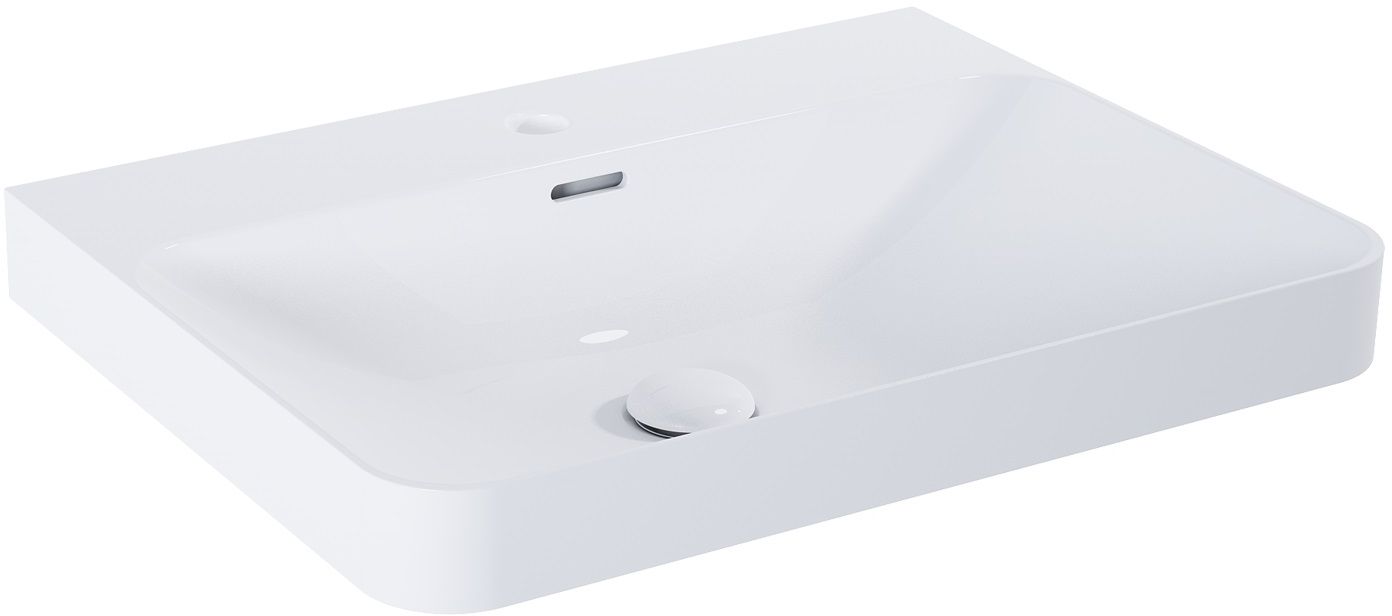Elita Soft lavabo 61x46.1 cm rectangulaire de meuble blanc brillant RE040060118060
