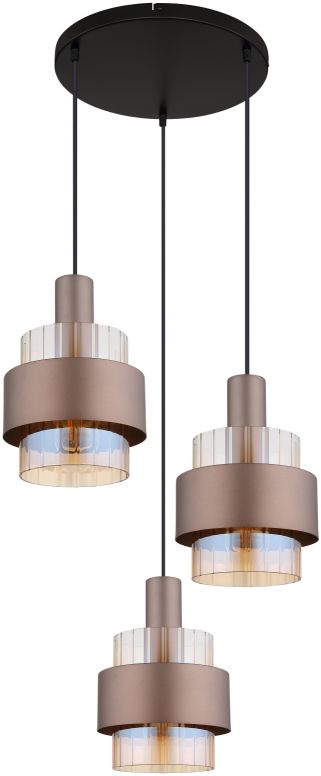 Globo Lighting Milley lampe suspendue 3x60 W ambre 15560-3HA