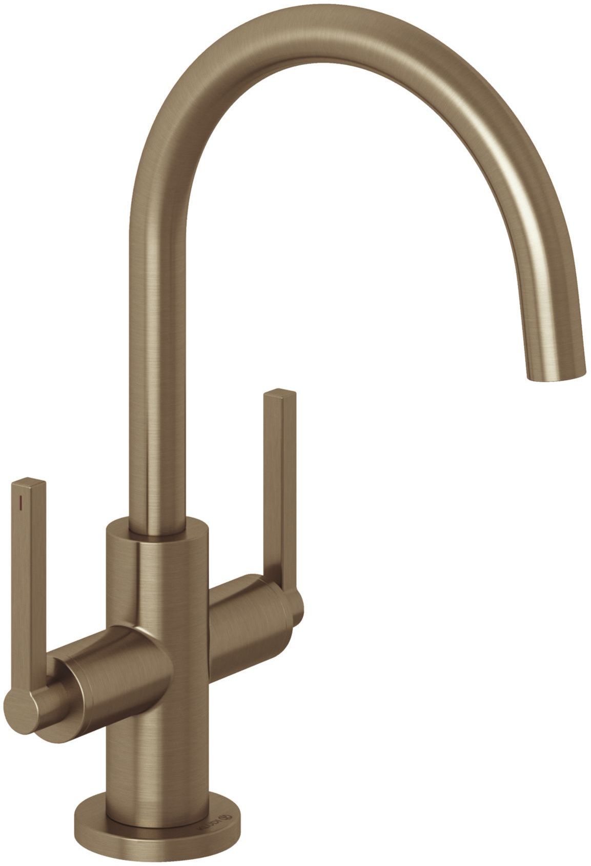 Kludi Nova Fonte Puristic mitigeur de lavabo sur pied laiton/brun antique 20118N115