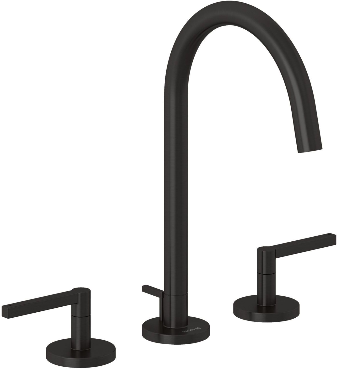 Kludi Nova Fonte Puristic mitigeur de lavabo sur pied noir 20143N215