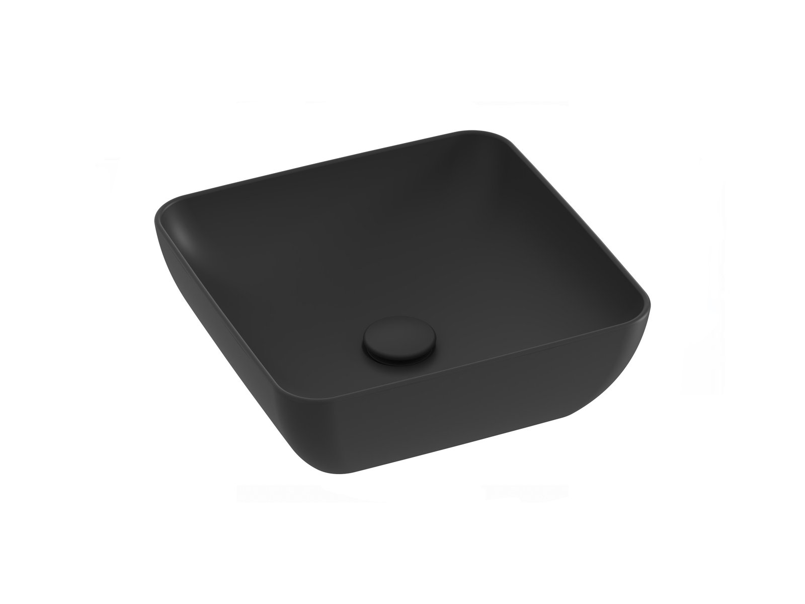 Ravak Uni Slim lavabo 38x38 cm carrée à poser noir XJX0D138000