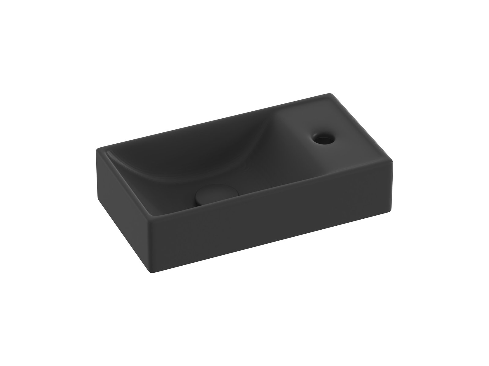 Ravak Veda lavabo 40.8x22.2 cm rectangulaire classique noir mat XJXPD240000