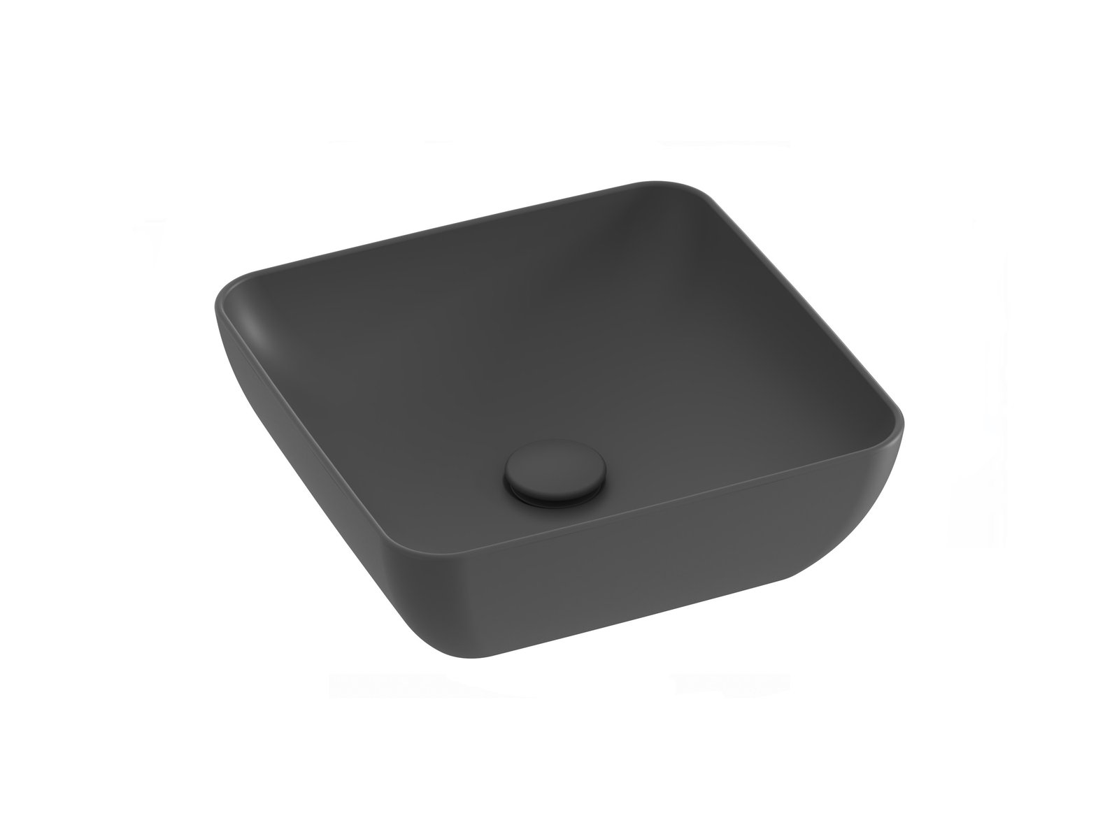 Ravak Uni Slim lavabo 38x38 cm carrée à poser anthracite XJX03138000