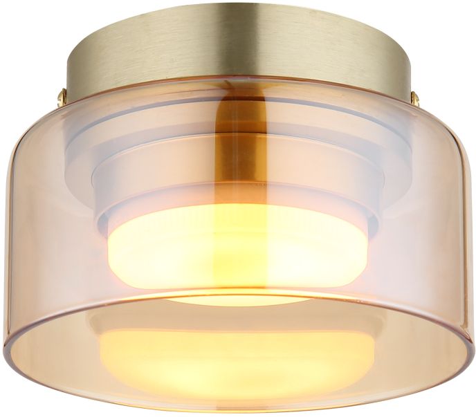 Globo Lighting Higgins plafonnier 1x6 W doré-ambré 16055DG