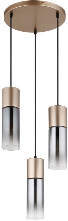 Globo Lighting Annika lampe suspendue 3x25 W fumé-doré 21000-3HCA