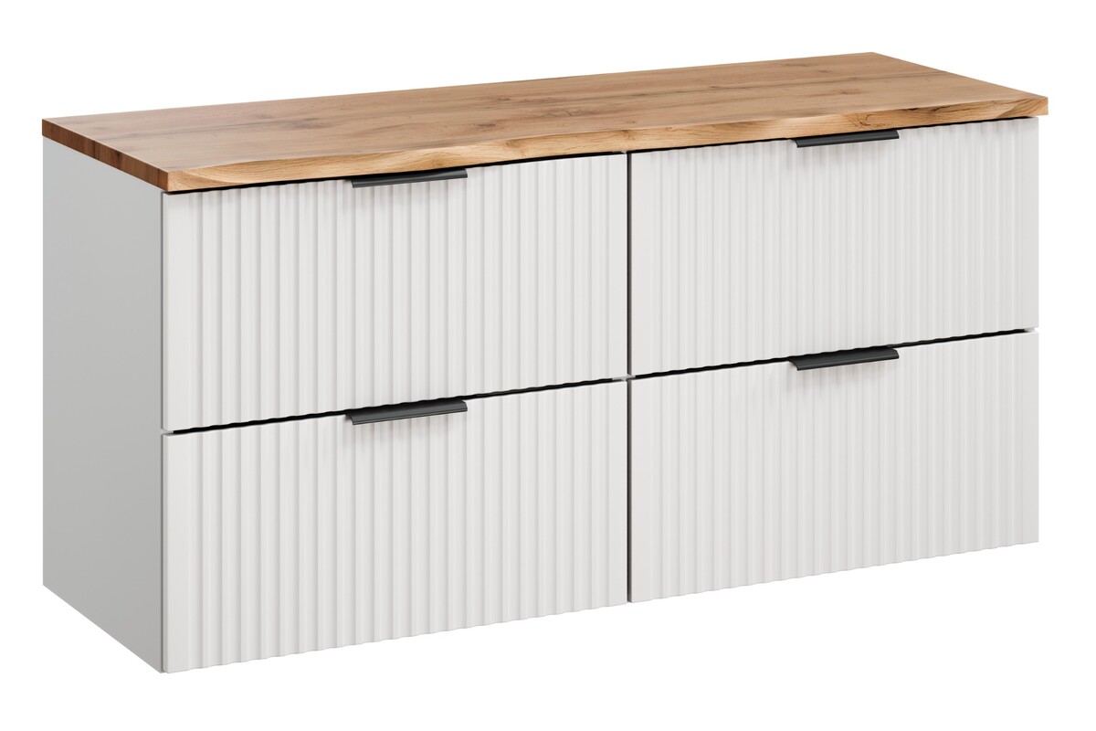 Set armoire Comad Adel White ADEL WHITE 82-60-B-2S, plan de travail suspendu Comad Nature Wotan NATURE WOTAN 89-120-46 M