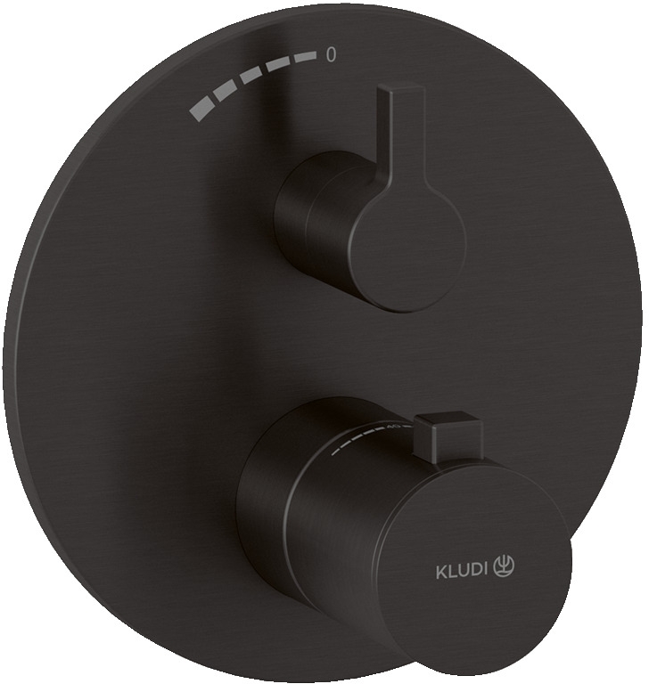 Kludi Nova Fonte Puristic mitigeur de douche encastrée oui noir 20885N215