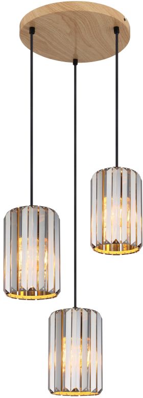 Globo Lighting Run lampe suspendue 3x60 W fumé 30229346