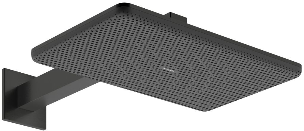 Hansgrohe Raindance Alive Q douche à effet de pluie avec bras 34.3x21.4 cm rectangulaire noir 24551340