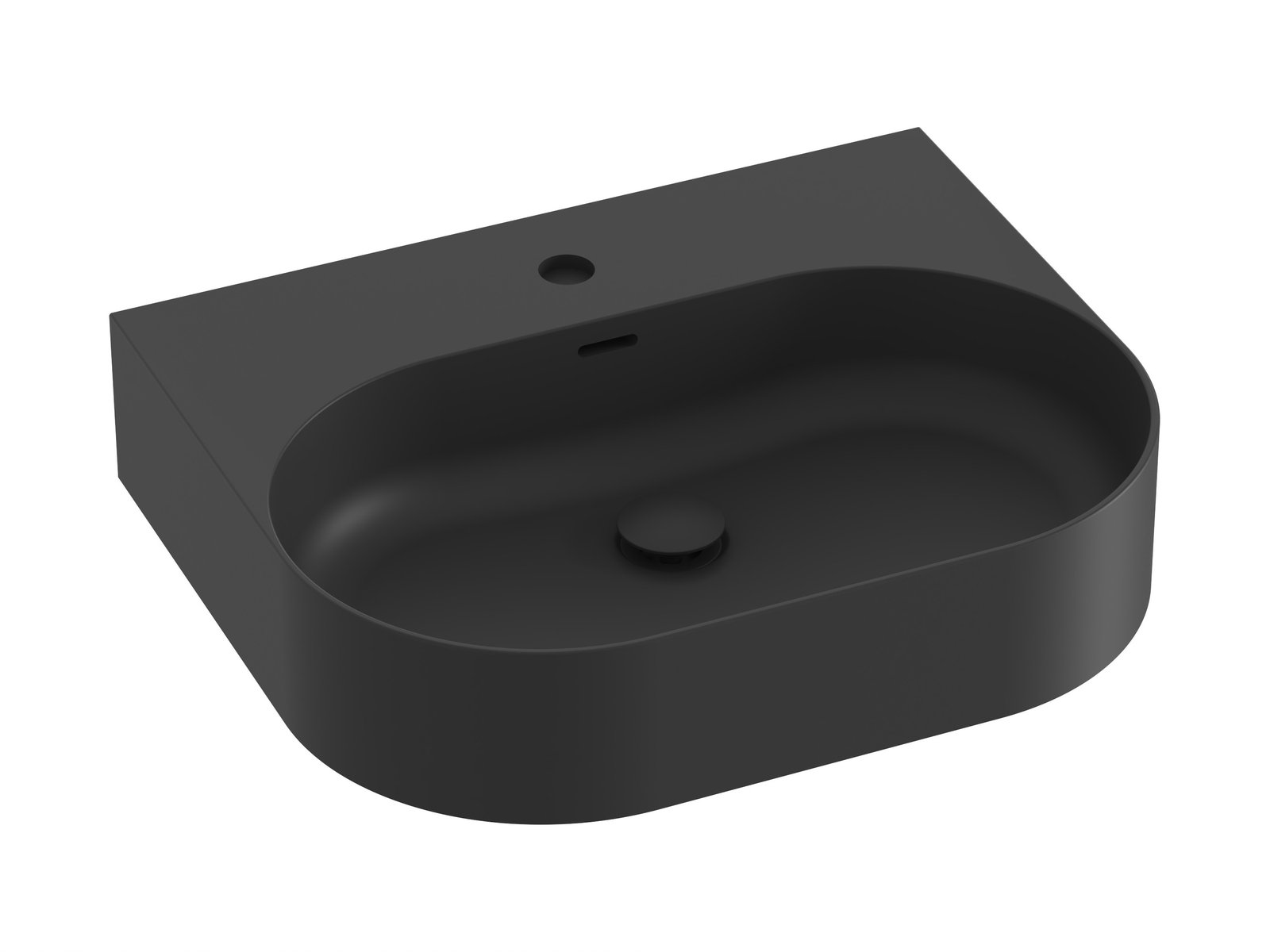 Ravak Ceramic lavabo 55.3x45.2 cm rectangulaire classique noir mat XJX0D155003