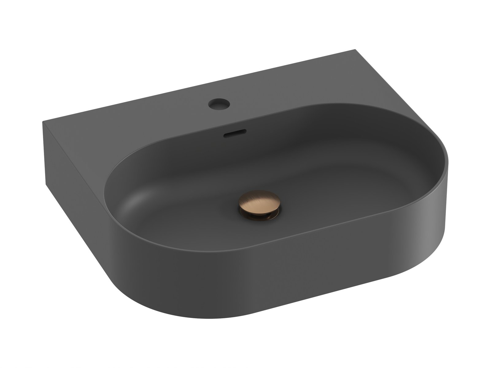 Ravak Ceramic lavabo 55.3x45.2 cm rectangulaire classique anthracite XJX03155002