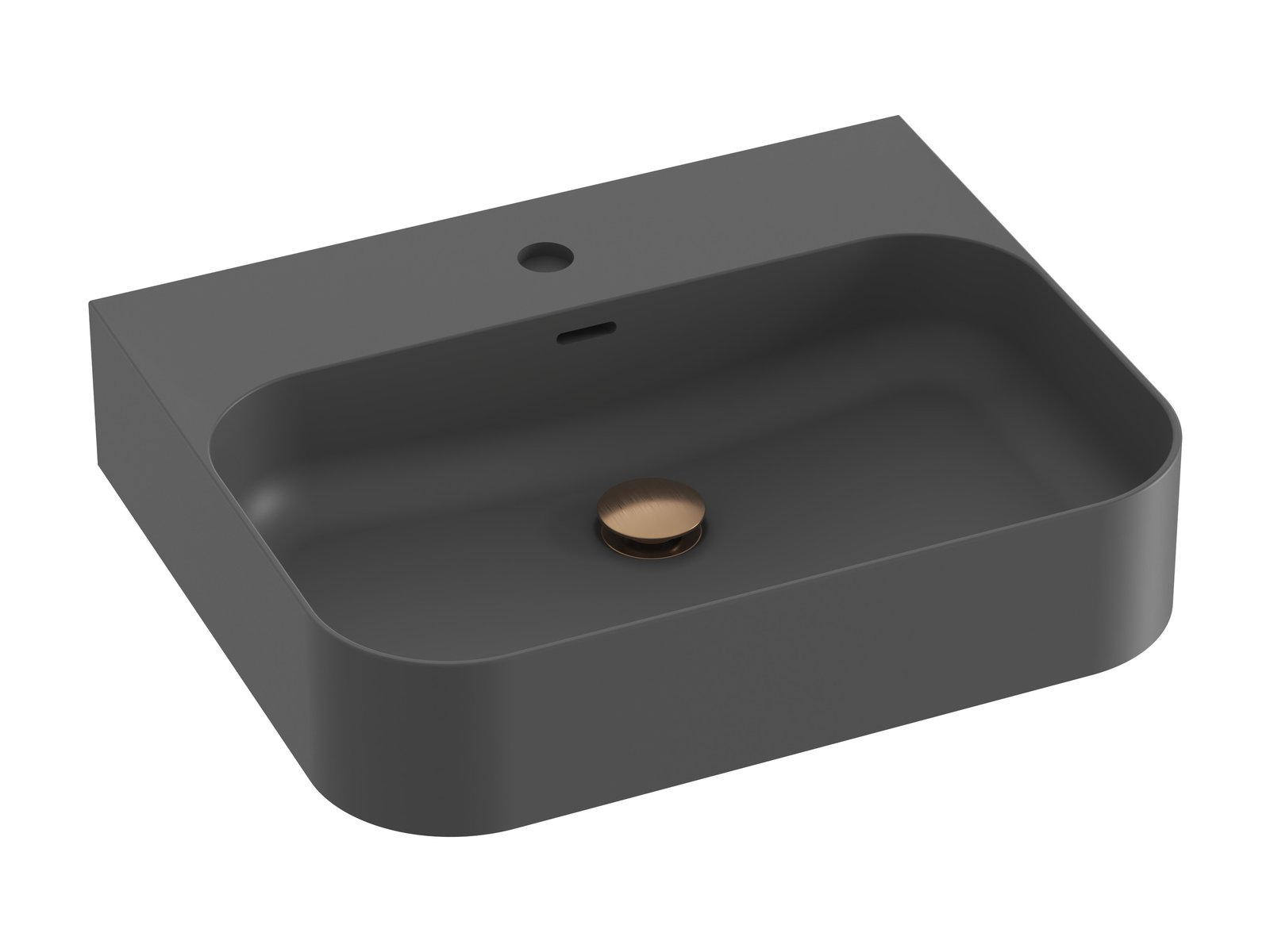 Ravak Ceramic lavabo 55.3x45.2 cm rectangulaire classique anthracite mat XJX03155005