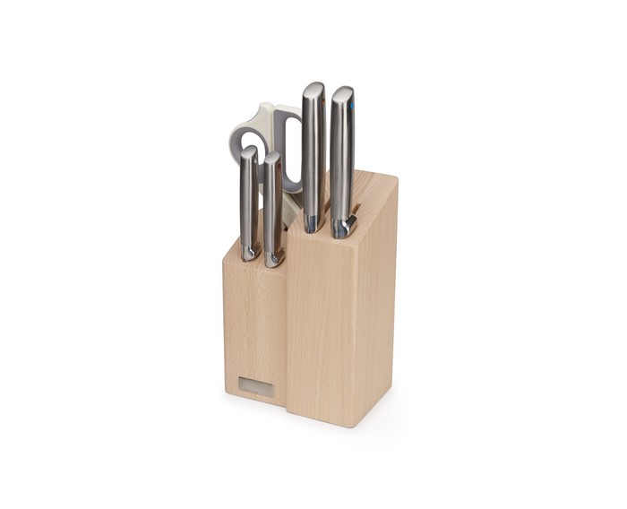 Joseph Joseph Fusion ensemble de couteaux 15x10x31.5 cm beige-acier 10577