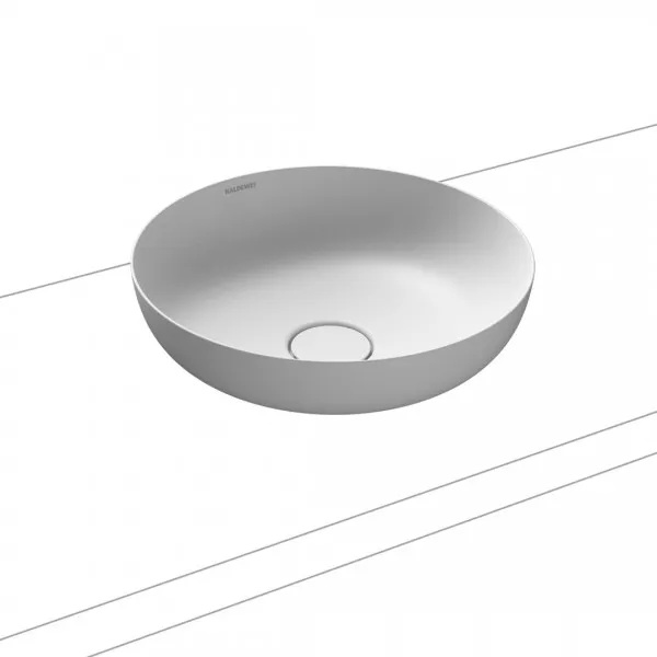Kaldewei Miena lavabo 38x38 cm ronde à poser blanc mat 909406003711