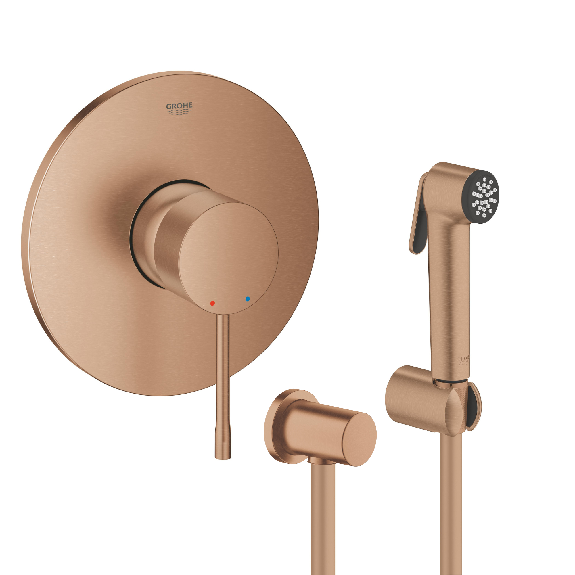 Set mitigeur de douche Grohe Essence 24057DL1, kit de douchette bidet Grohe Tempesta 27513DL1, 27057DL0