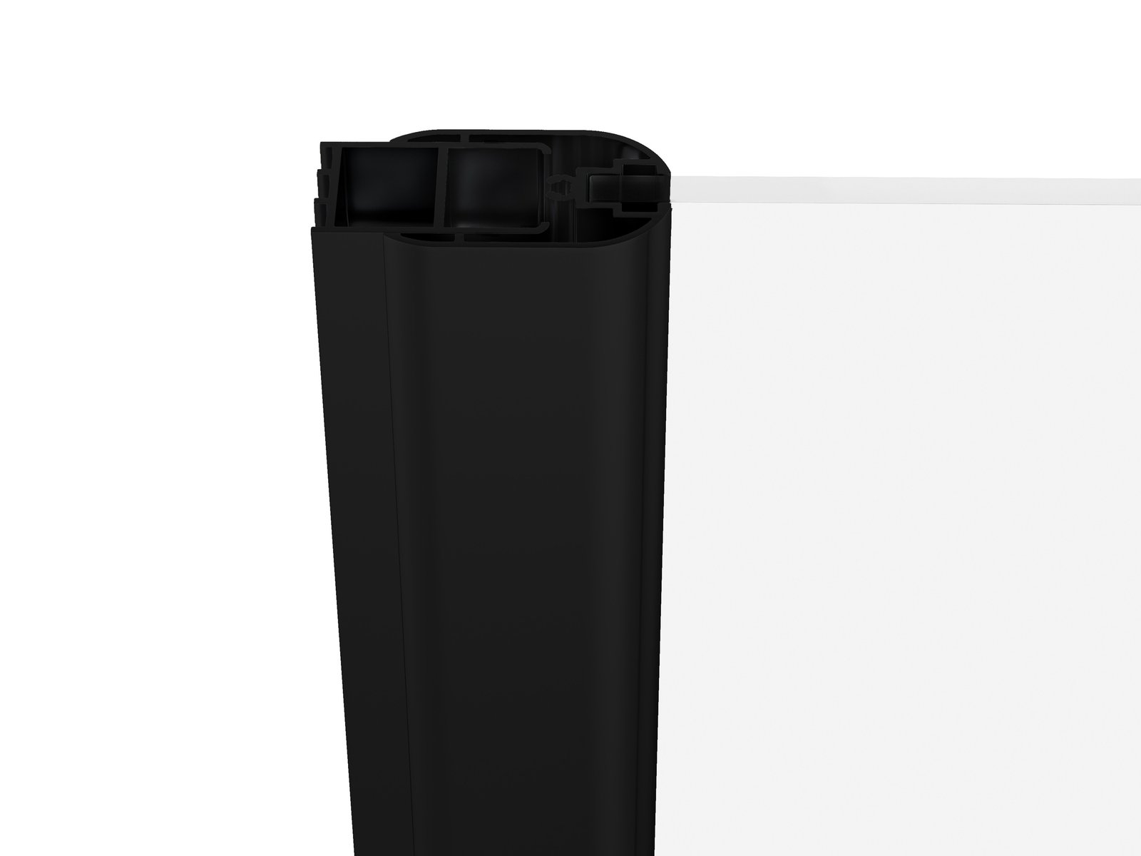 Ravak Chrome porte de douche 90 cm à ouverture basculante noir mat/verre transparent 1QV70301Z1