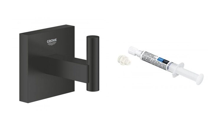 Set porte-serviettes Grohe Start Cube 409612430, colle Grohe QuickGlue 41127000