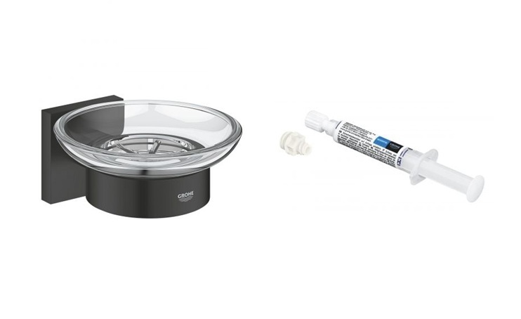 Set porte-savon Grohe Start Cube 410962430, colle Grohe QuickGlue 41127000