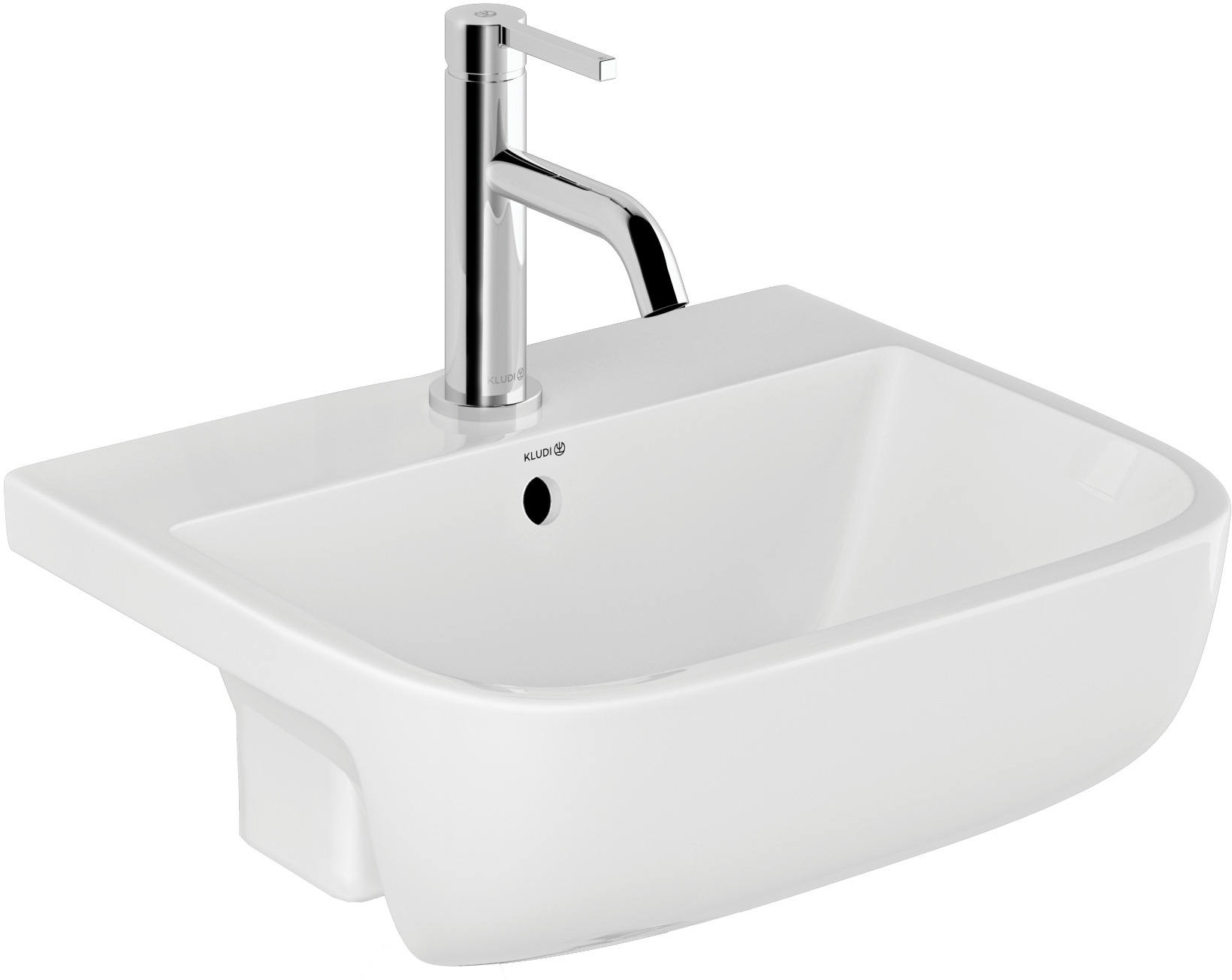 Kludi Resa lavabo 42x35 cm rectangulaire encastrée blanc 57W0243