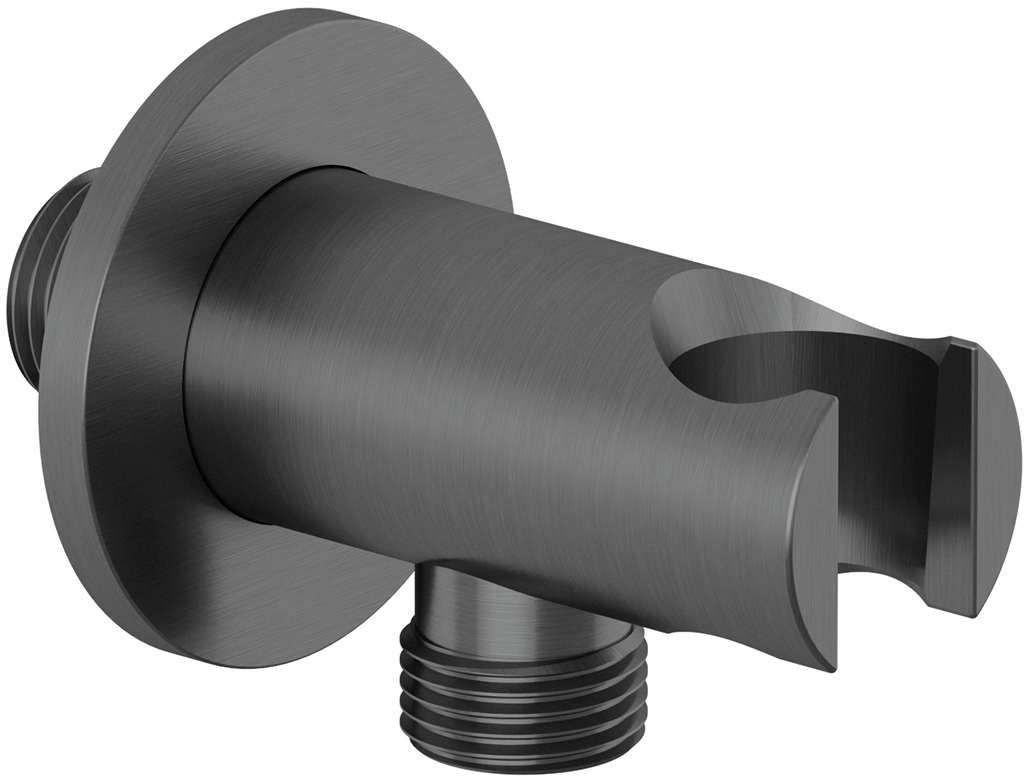 Kludi A-QA raccord coudé avec support noir 65567N2-00