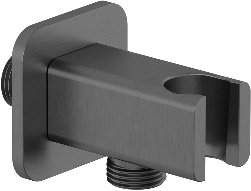 Kludi A-QA raccord coudé avec support noir 65568N2-00