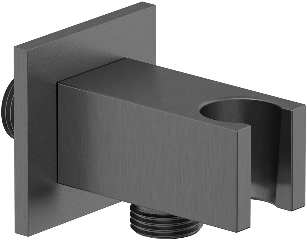 Kludi A-QA raccord coudé avec support noir 65569N2-00
