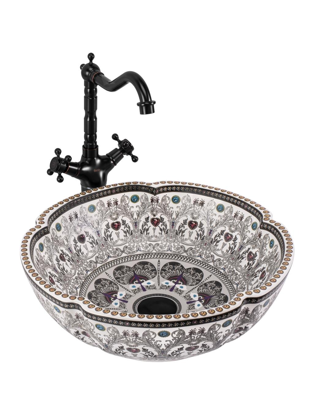 Rea Asanti lavabo 42.5x42.5 cm ronde à poser mat REA-U7506