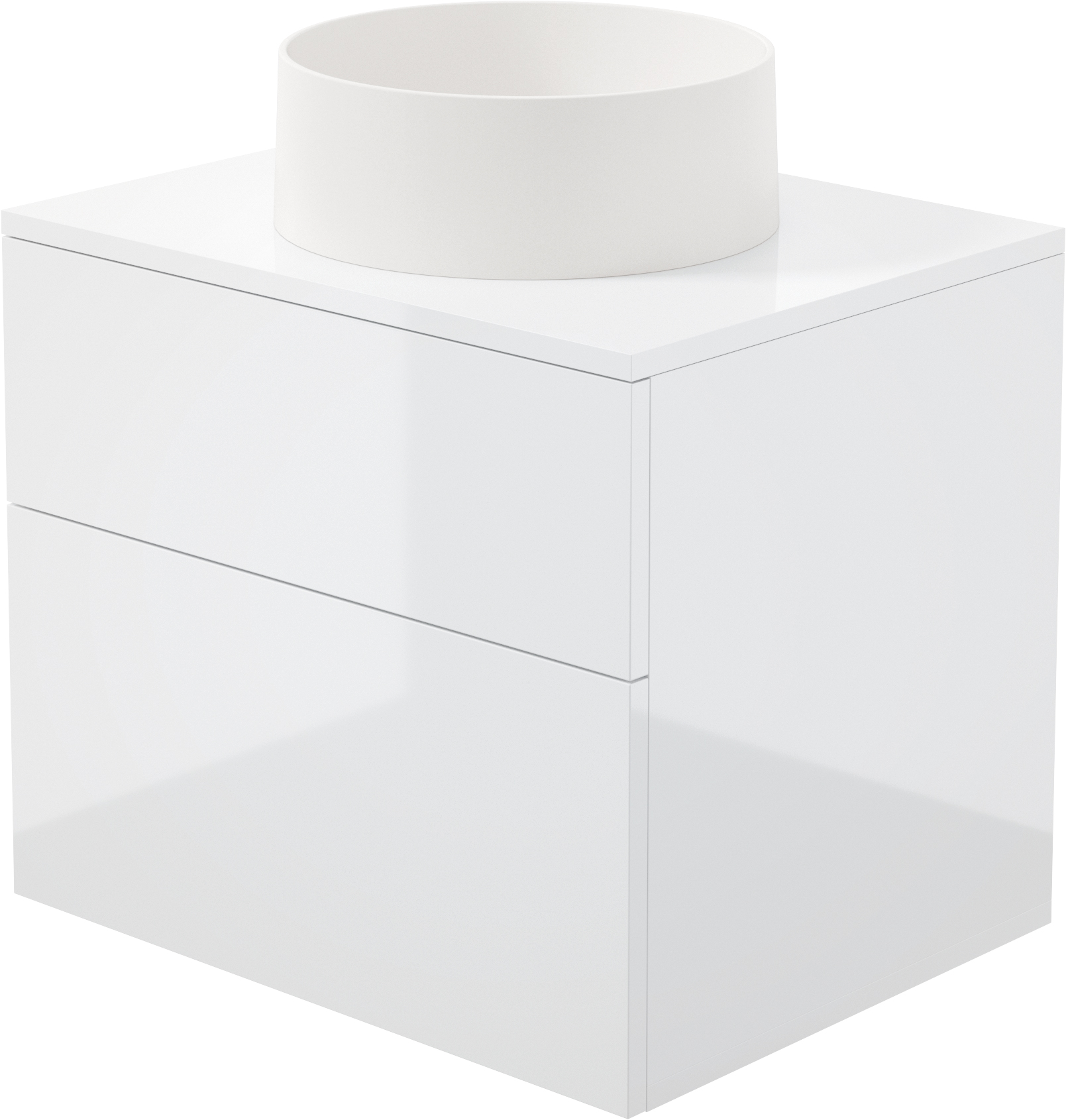 Deante Prizma lavabo avec meuble et plan de travail 60 cm blanche SD6B6SAU4S