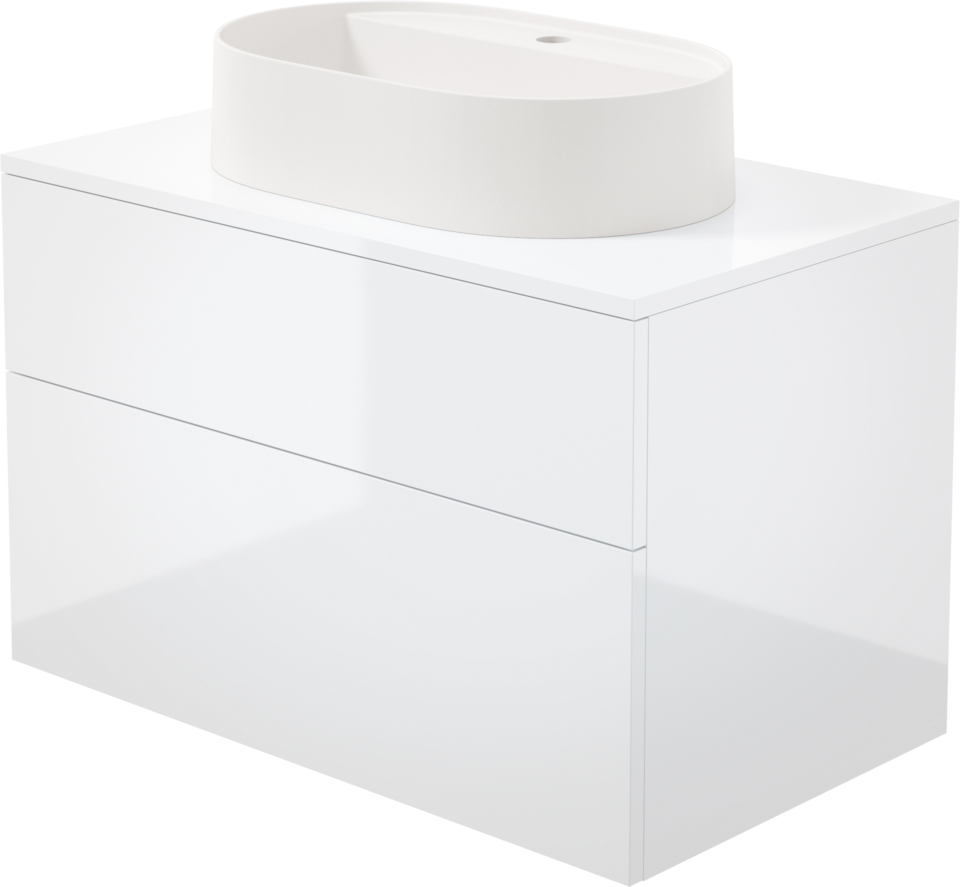 Deante Prizma lavabo avec meuble et plan de travail 80 cm blanche SD6B8SAU6B