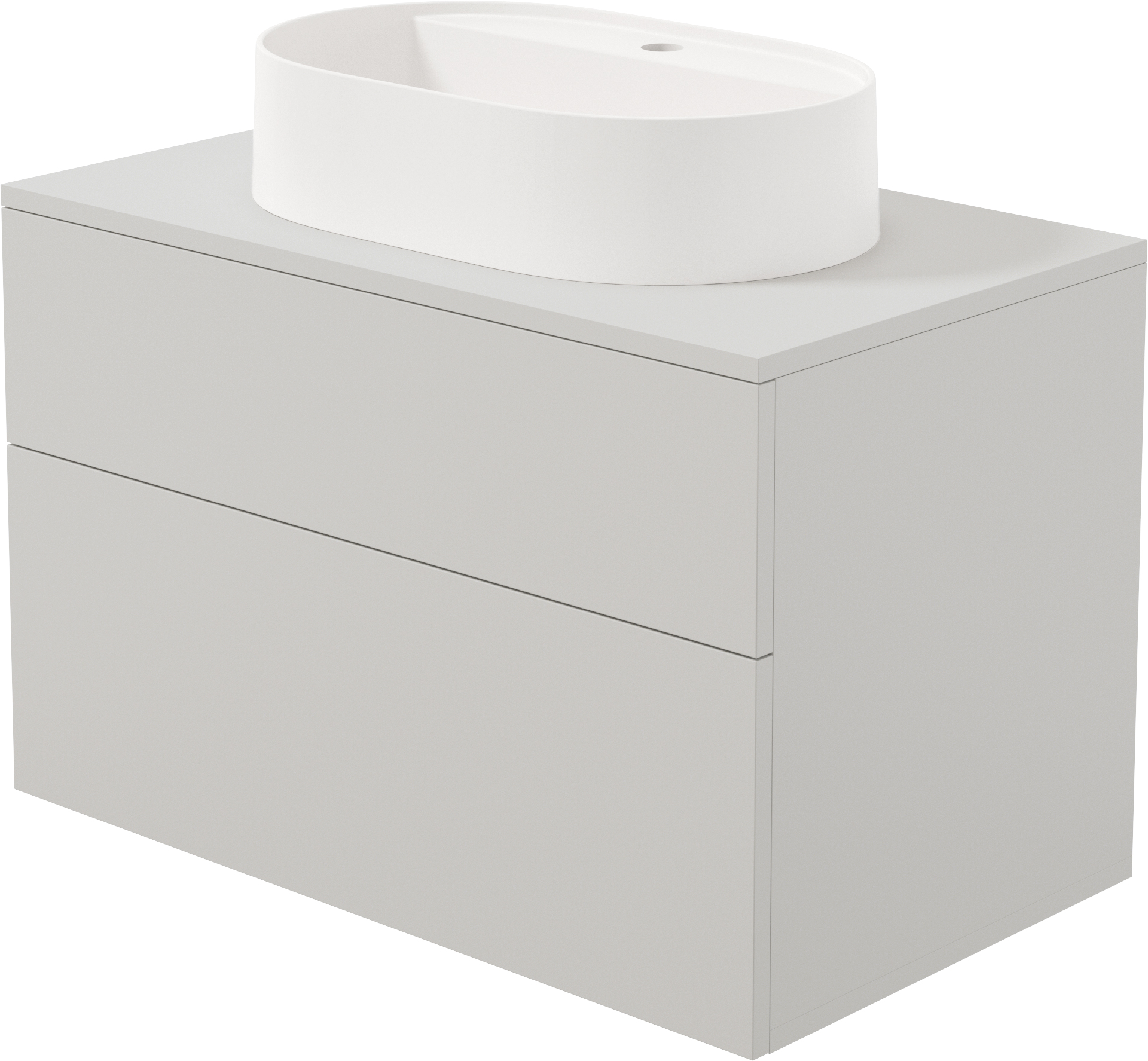 Deante Prizma lavabo avec meuble et plan de travail 80 cm beige SDKB8SAU6B