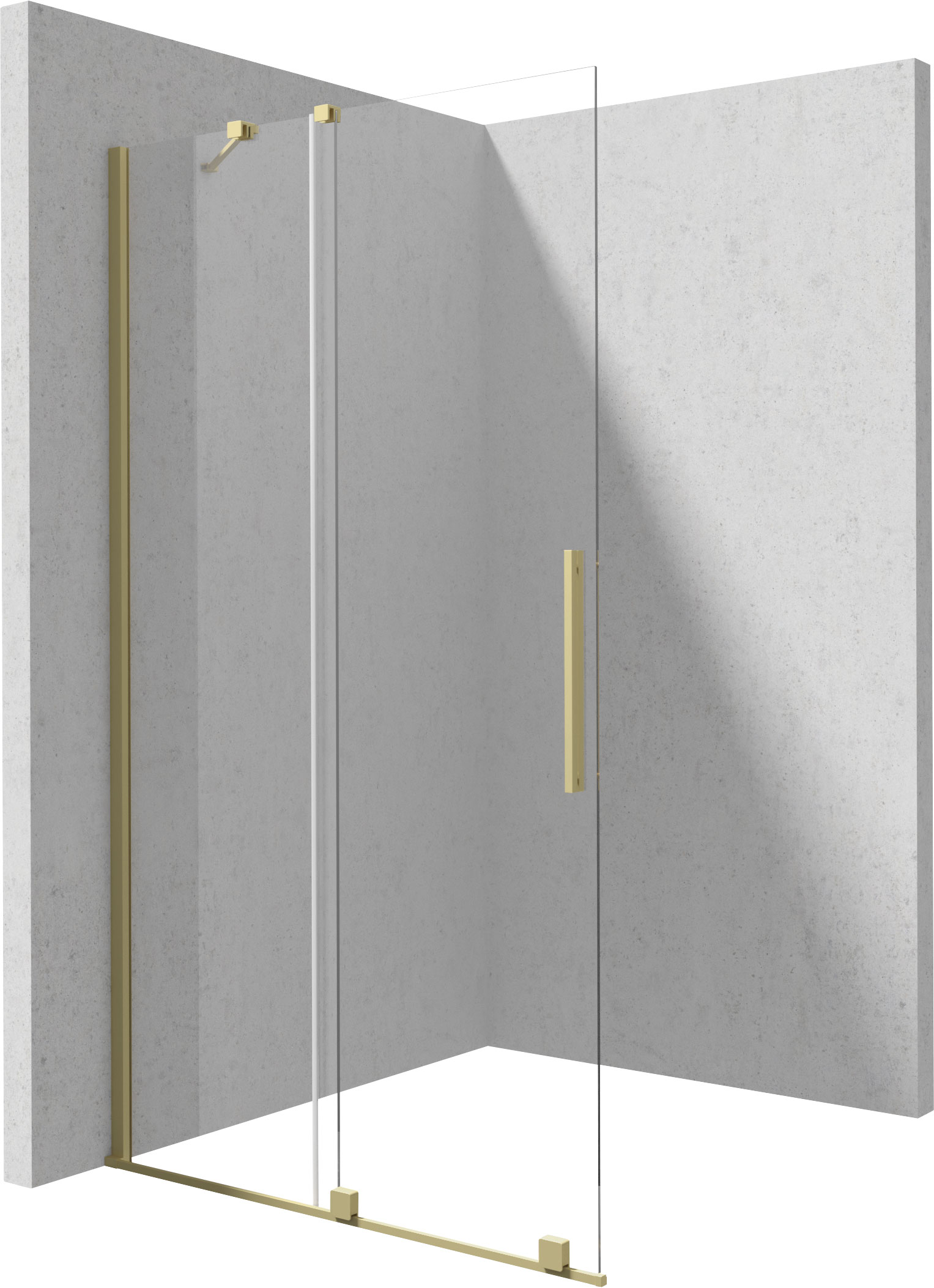 Deante Prizma paroi de douche walk-in 80 cm doré brossé/verre transparent KTJR_38R