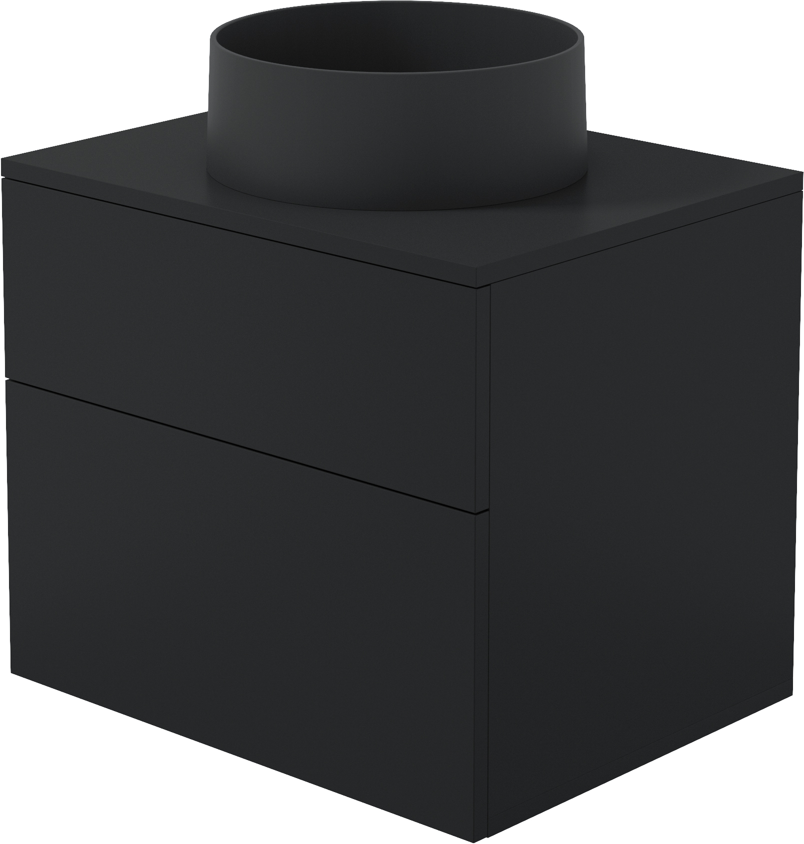Deante Prizma lavabo avec meuble et plan de travail 60 cm noire SDNB6SNU4S