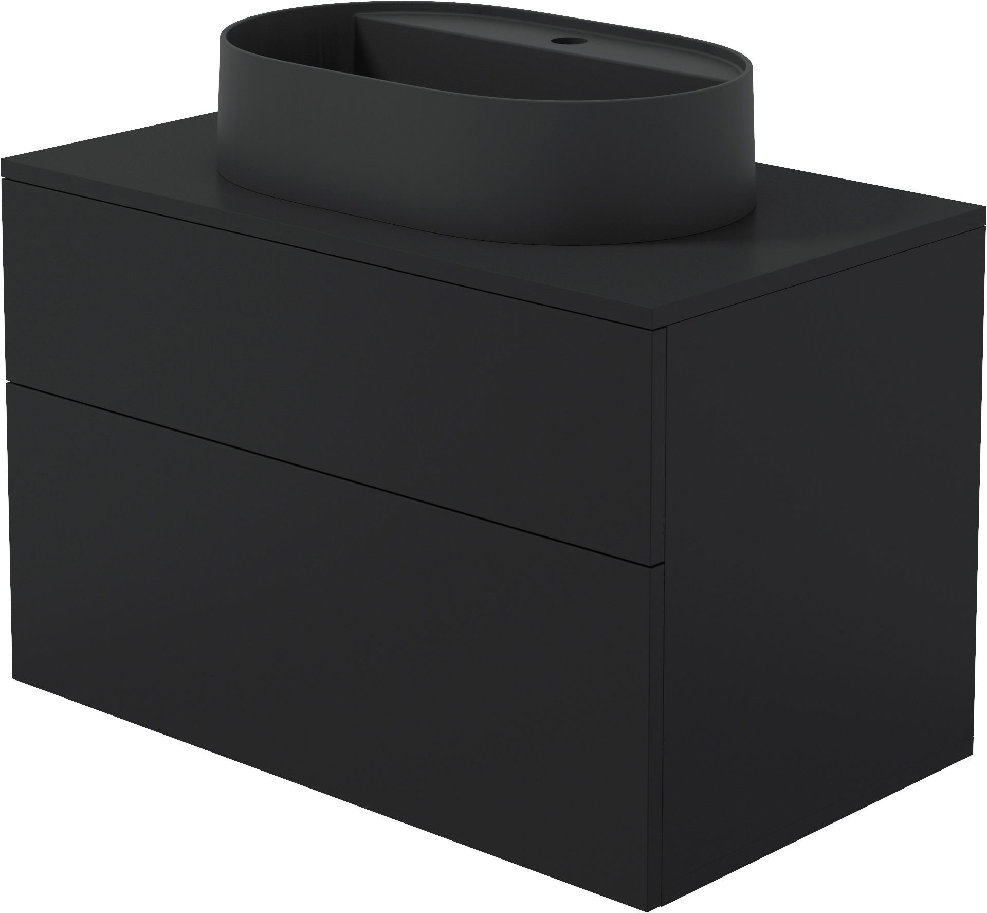 Deante Prizma lavabo avec meuble et plan de travail 80 cm noire SDNB8SNU6B