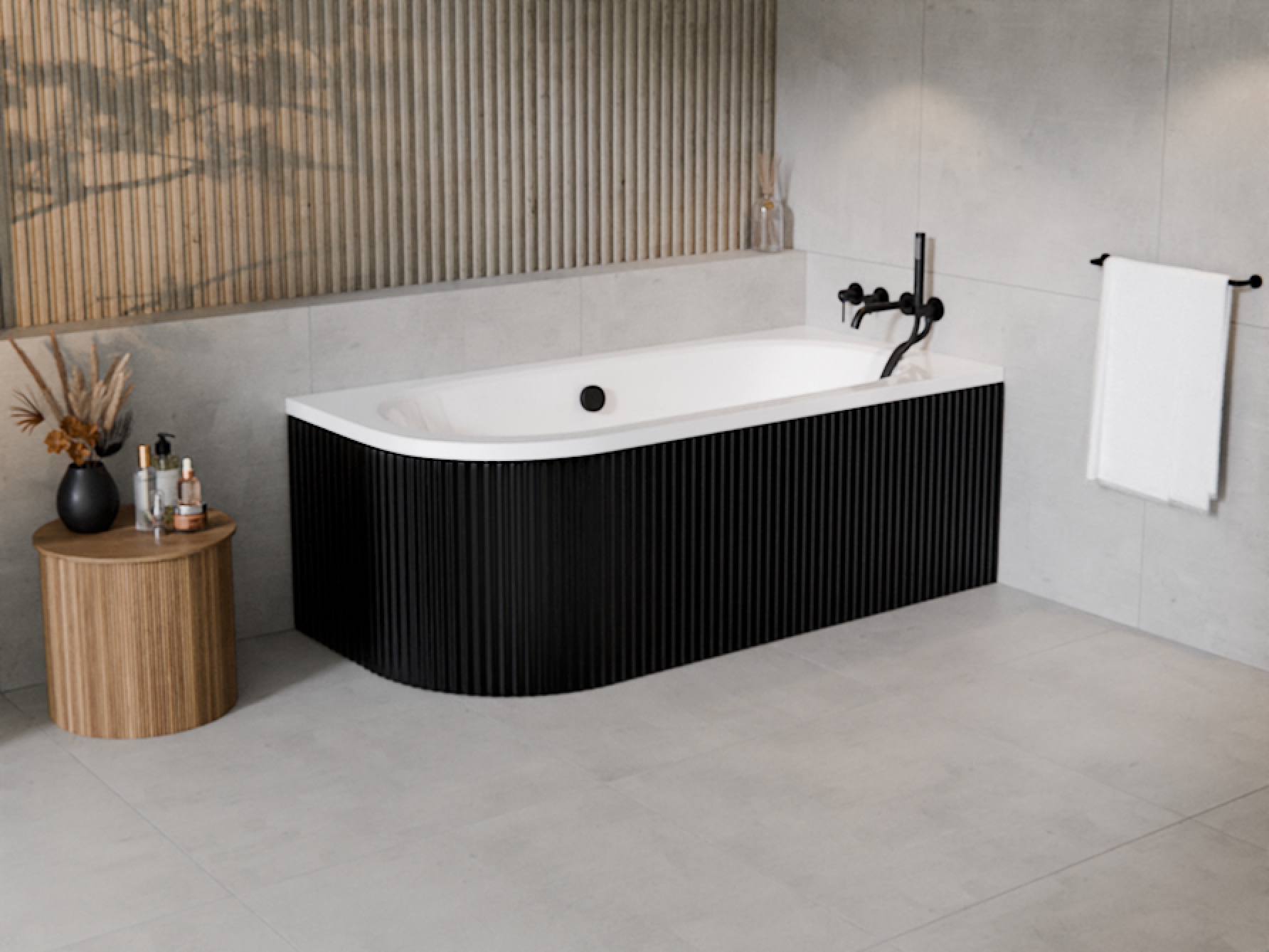 Set baignoire d’angle Besco Avita #WAV-180-NP, habillage de baignoire Besco Avita OAV-180-NSCR