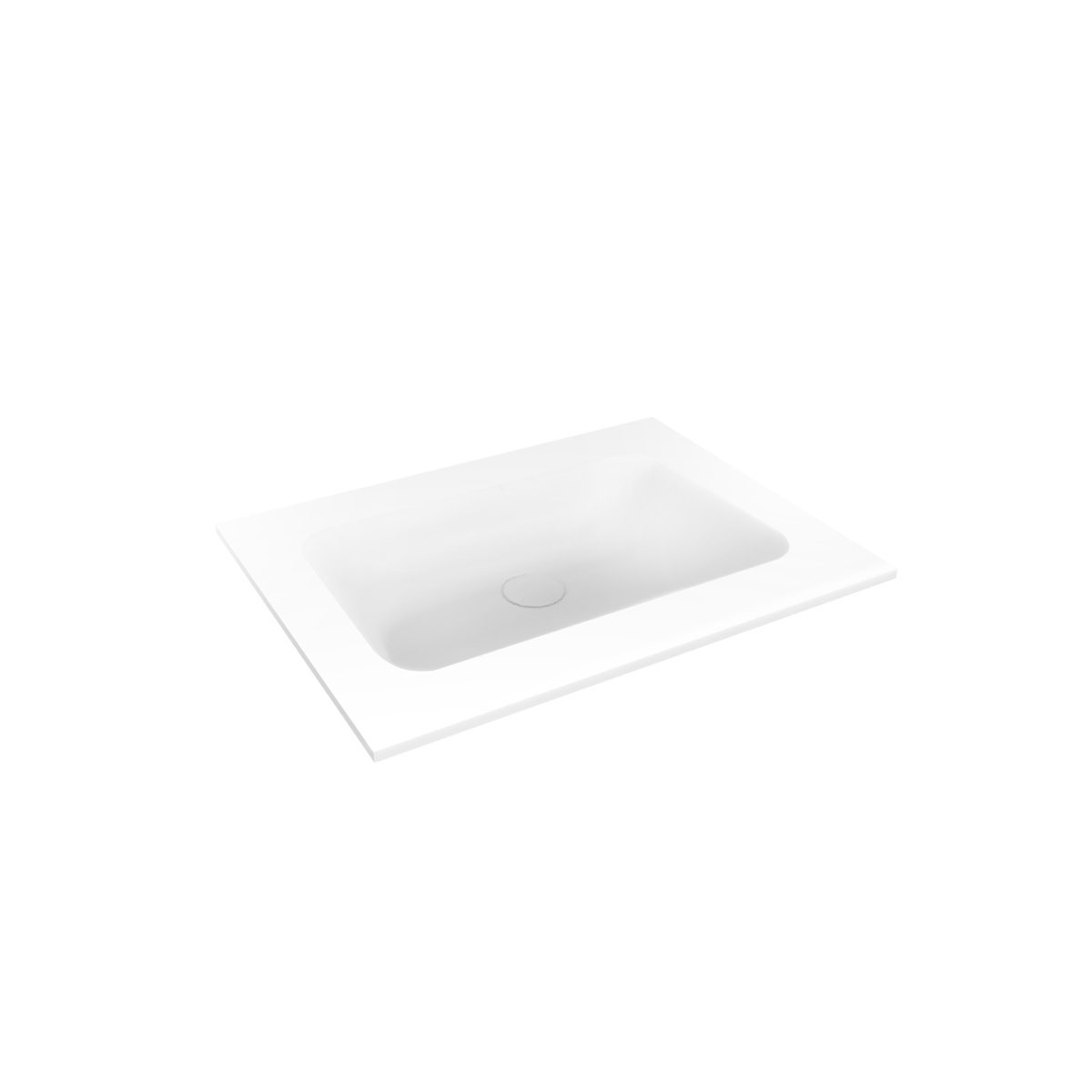 Oltens Kalla lavabo 60.2x46 cm rectangulaire de meuble blanc brillant 40207000