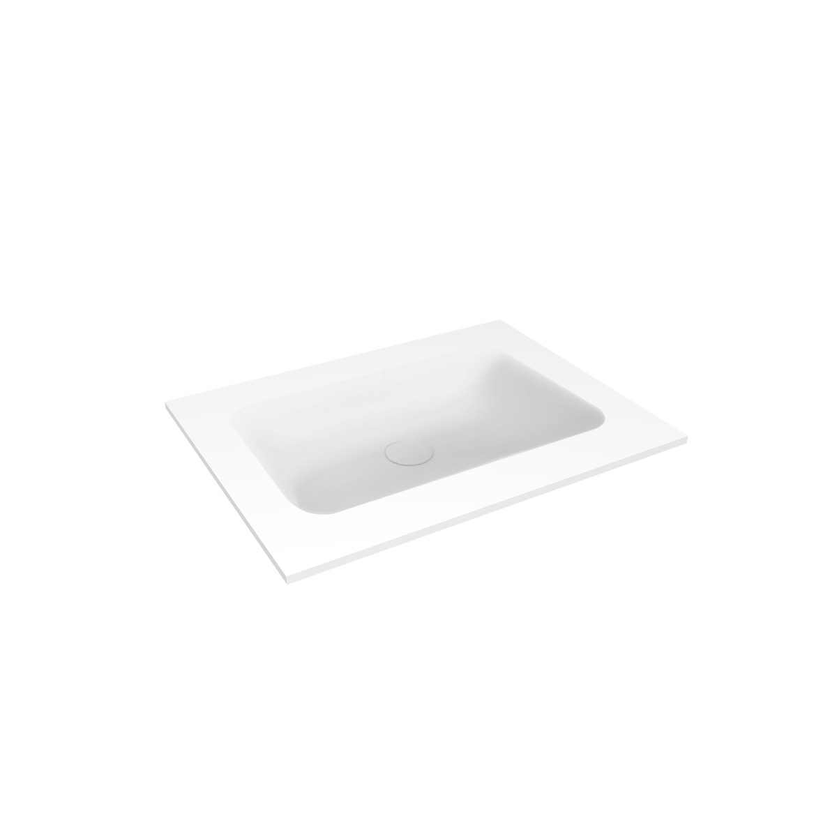 Oltens Kalla lavabo 60.2x46 cm rectangulaire de meuble blanc mat 40209900
