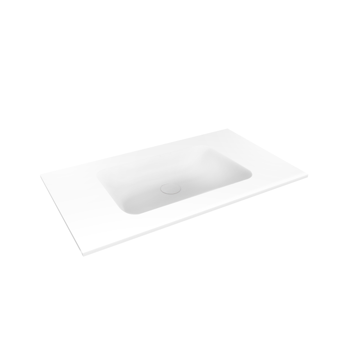 Oltens Kalla lavabo 80.2x46 cm rectangulaire de meuble blanc brillant 40210000