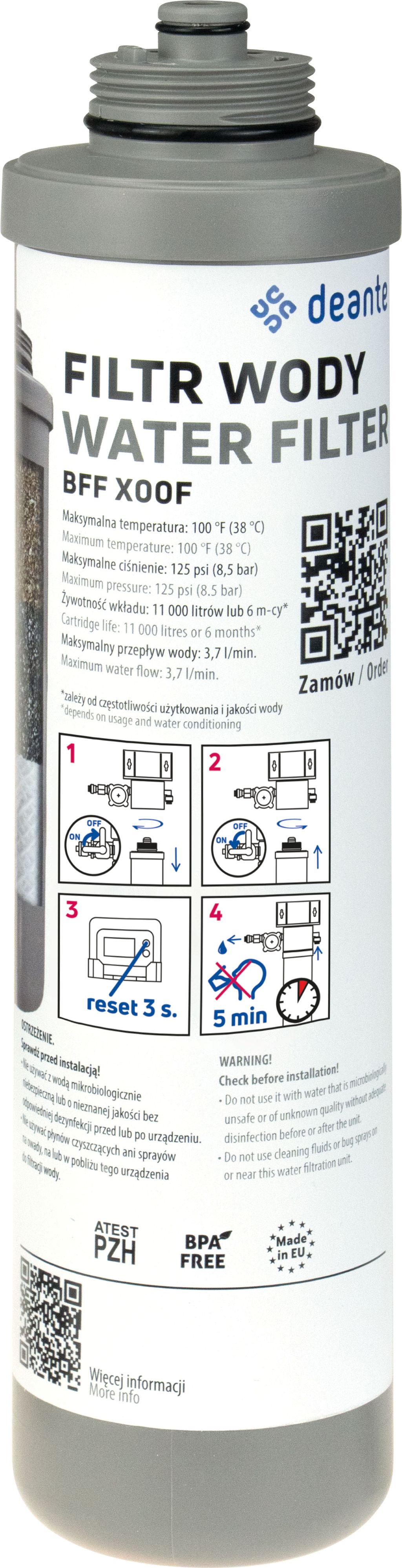 Deante filtre sous évier BFF_X00F